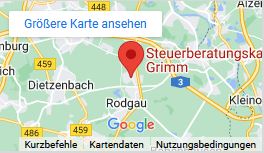 Anfahrtsweg zur Steuerberatungskanzlei Grimm in Rodgau